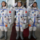 The mission sent Chinese astronauts Jing Haipeng (L), Zhai Zhigang (C) and Liu Boming into space in 2008, and included the country’s first ever spacewalk.